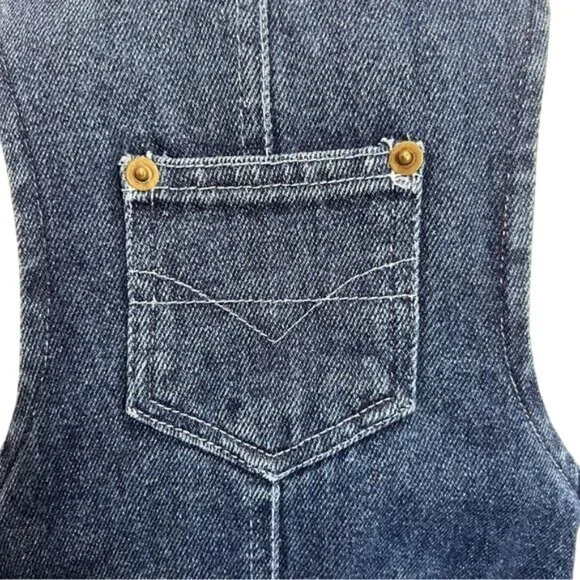 Kalifornia Womens Denim Sleeveless Maxi Dress Blue Casual Relaxed Fit Style - Picture 5 of 8